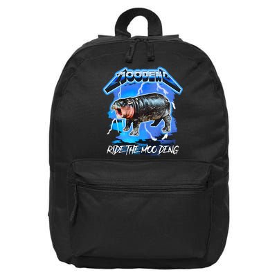 Moo Deng Hippo Ride The Moo Deng 16 in Basic Backpack