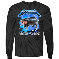 Moo Deng Hippo Ride The Moo Deng Tie-Dye Long Sleeve Shirt