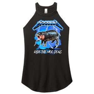 Moo Deng Hippo Ride The Moo Deng Women’s Perfect Tri Rocker Tank