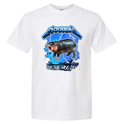 Moo Deng Hippo Ride The Moo Deng Garment-Dyed Heavyweight T-Shirt