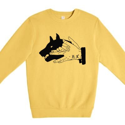 Megumi Dog Hand Shadow Devine Premium Crewneck Sweatshirt