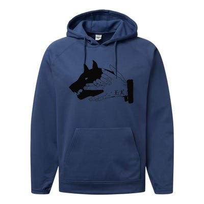 Megumi Dog Hand Shadow Devine Performance Fleece Hoodie