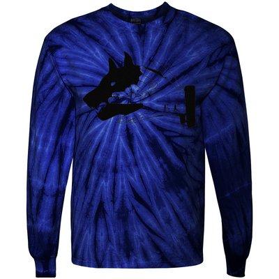 Megumi Dog Hand Shadow Devine Tie-Dye Long Sleeve Shirt