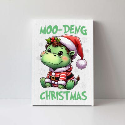 Moo Deng Hippo Baby Pigmy Moodeng Chrismats Zoo Family Canvas