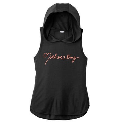 Mother's Day Heart Cute Gift Ladies PosiCharge Tri-Blend Wicking Draft Hoodie Tank