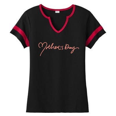 Mother's Day Heart Cute Gift Ladies Halftime Notch Neck Tee