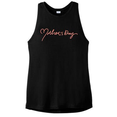 Mother's Day Heart Cute Gift Ladies PosiCharge Tri-Blend Wicking Tank