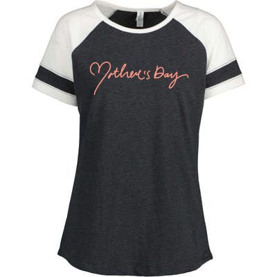 Mother's Day Heart Cute Gift Enza Ladies Jersey Colorblock Tee