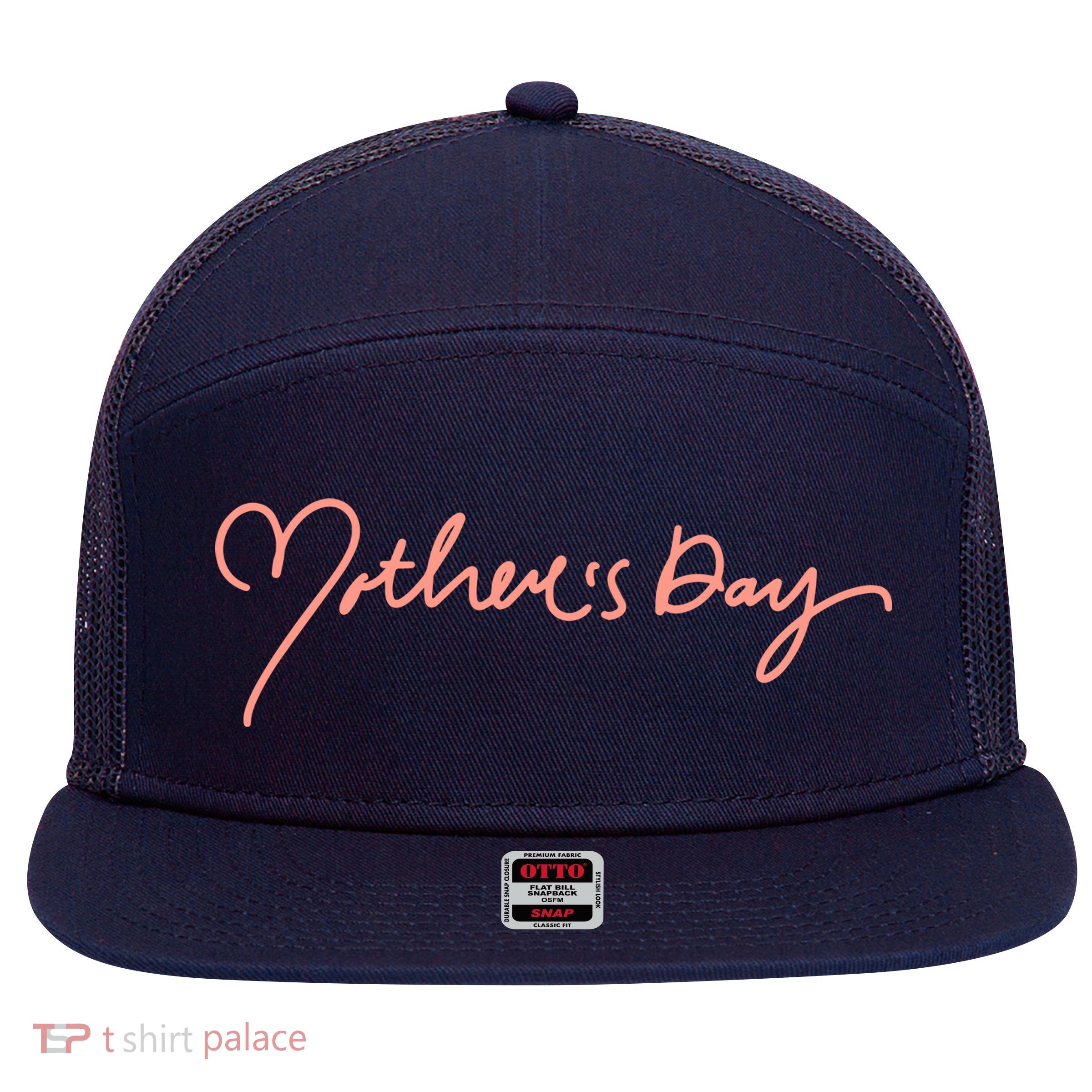 Mother's Day Heart Cute Gift 7 Panel Mesh Trucker Snapback Hat