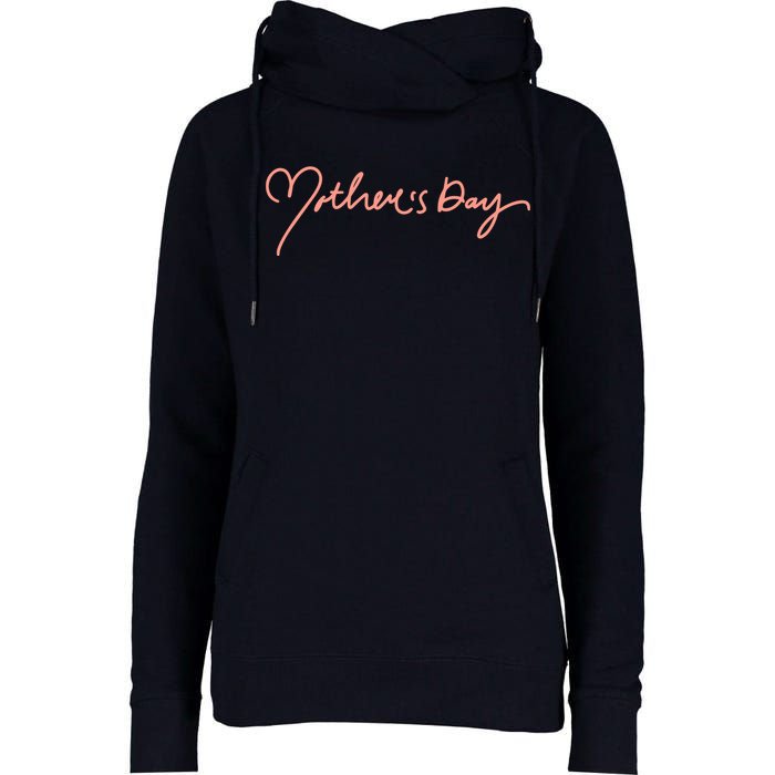 Mother's Day Heart Cute Gift Womens Funnel Neck Pullover Hood