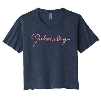 Mother's Day Heart Cute Gift Women's Crop Top Tee