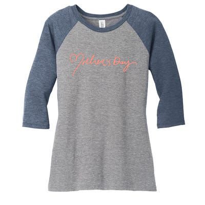 Mother's Day Heart Cute Gift Women's Tri-Blend 3/4-Sleeve Raglan Shirt