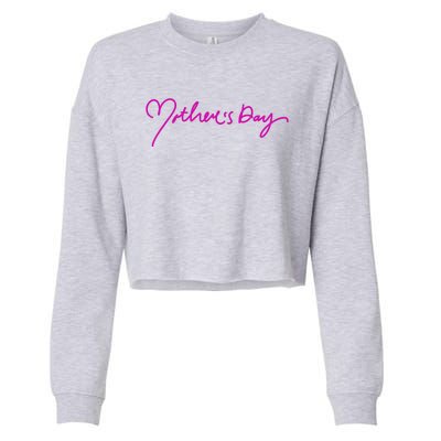 Mother's Day Heart Cute Gift Cropped Pullover Crew