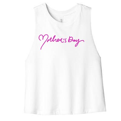 Mother's Day Heart Cute Gift Women's Racerback Cropped Tank