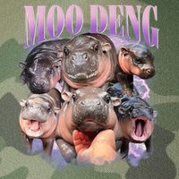 Moo Deng Hippo Meme Funny Legacy Tie Dye Trucker Hat