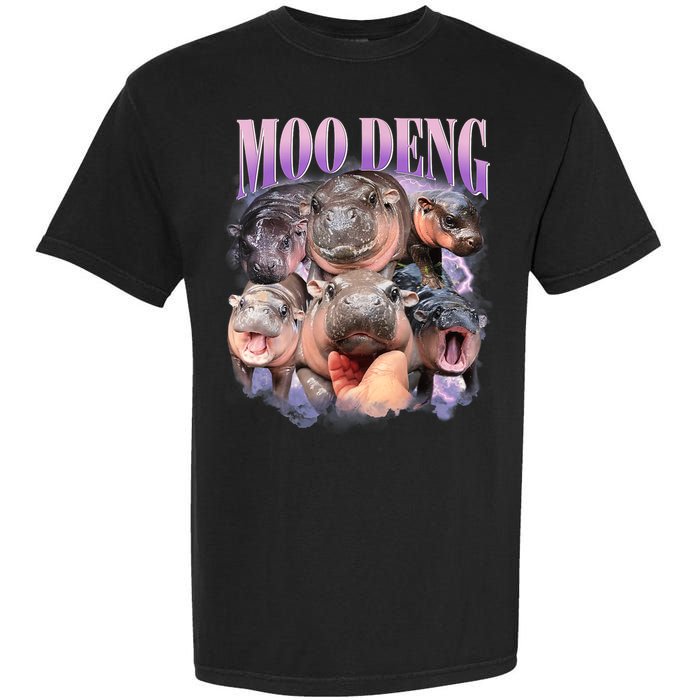 Moo Deng Hippo Meme Funny Garment-Dyed Heavyweight T-Shirt