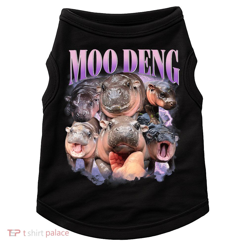Moo Deng Hippo Meme Funny Doggie Tank