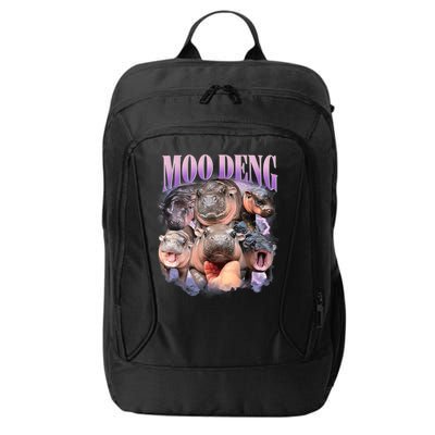 Moo Deng Hippo Meme Funny City Backpack
