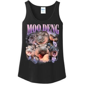 Moo Deng Hippo Meme Funny Ladies Essential Tank