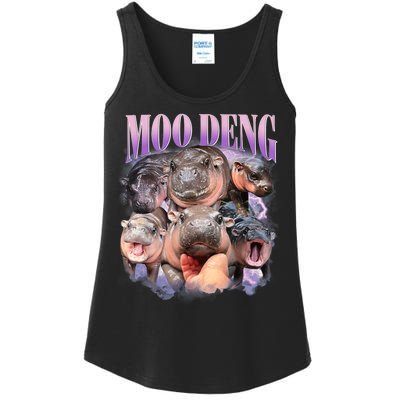 Moo Deng Hippo Meme Funny Ladies Essential Tank