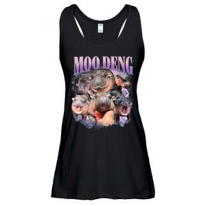 Moo Deng Hippo Meme Funny Ladies Essential Flowy Tank