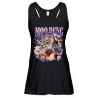 Moo Deng Hippo Meme Funny Ladies Essential Flowy Tank