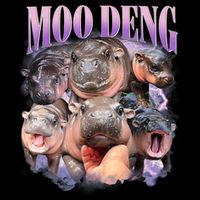 Moo Deng Hippo Meme Funny Mousepad