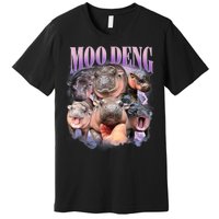 Moo Deng Hippo Meme Funny Premium T-Shirt