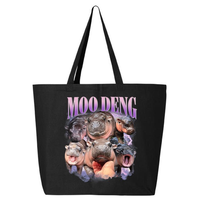 Moo Deng Hippo Meme Funny 25L Jumbo Tote