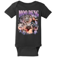 Moo Deng Hippo Meme Funny Baby Bodysuit
