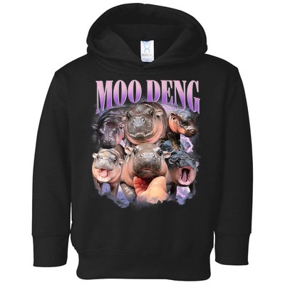 Moo Deng Hippo Meme Funny Toddler Hoodie