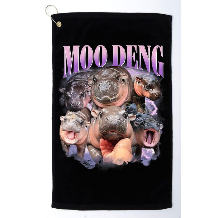 Moo Deng Hippo Meme Funny Golf Towel