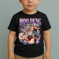 Moo Deng Hippo Meme Funny Toddler T-Shirt