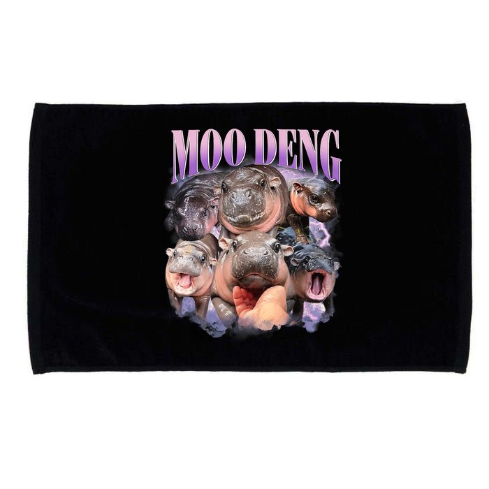 Moo Deng Hippo Meme Funny Microfiber Hand Towel