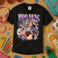 Moo Deng Hippo Meme Funny Kids T-Shirt
