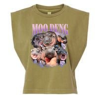 Moo Deng Hippo Meme Funny Garment-Dyed Women's Muscle Tee