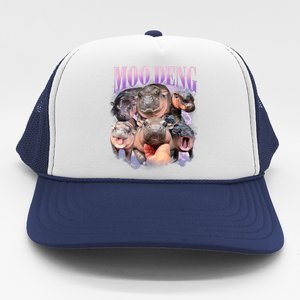 Moo Deng Hippo Meme Funny Trucker Hat