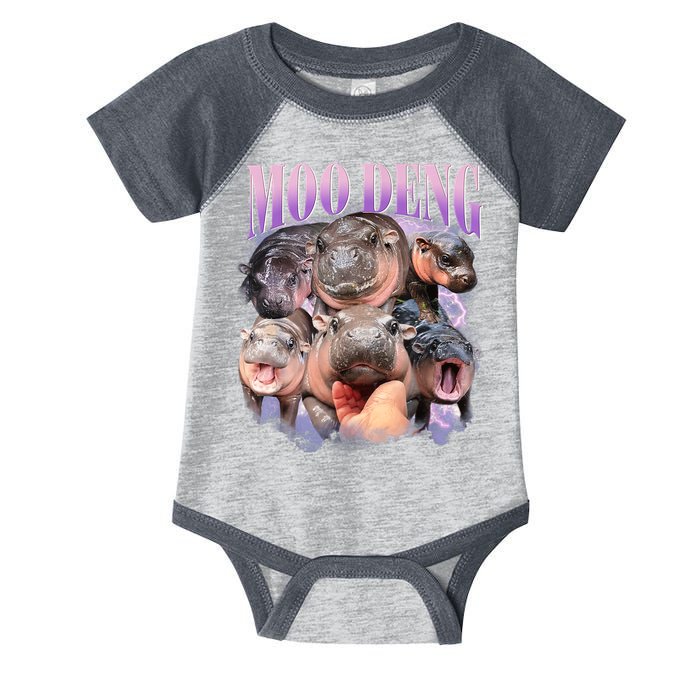 Moo Deng Hippo Meme Funny Infant Baby Jersey Bodysuit