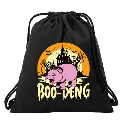 Moo Deng Halloween Boo Deng Halloween Drawstring Bag