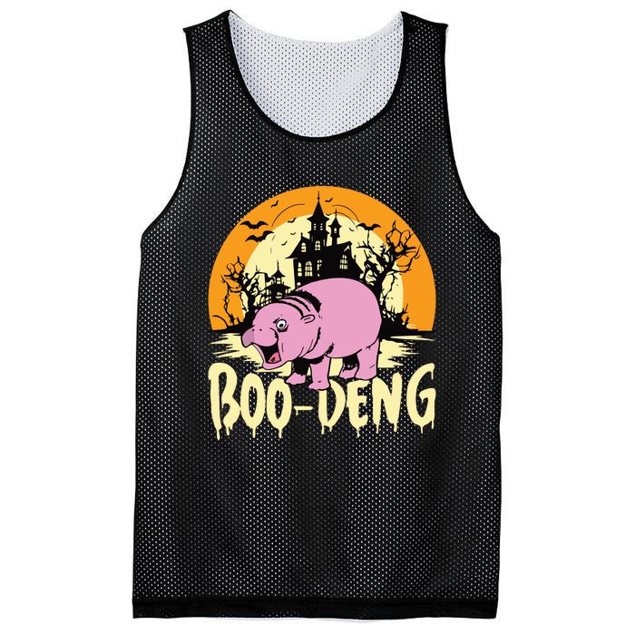 Moo Deng Halloween Boo Deng Halloween Mesh Reversible Basketball Jersey Tank