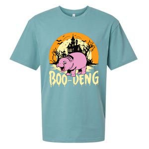 Moo Deng Halloween Boo Deng Halloween Sueded Cloud Jersey T-Shirt