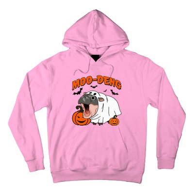 Moo Deng Halloween Boo Ghost Costume Moodeng Lover Hoodie