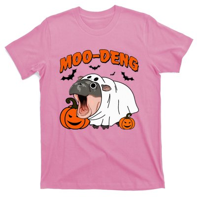 Moo Deng Halloween Boo Ghost Costume Moodeng Lover T-Shirt