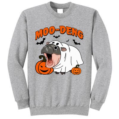 Moo Deng Halloween Boo Ghost Costume Moodeng Lover Sweatshirt