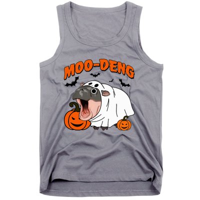 Moo Deng Halloween Boo Ghost Costume Moodeng Lover Tank Top