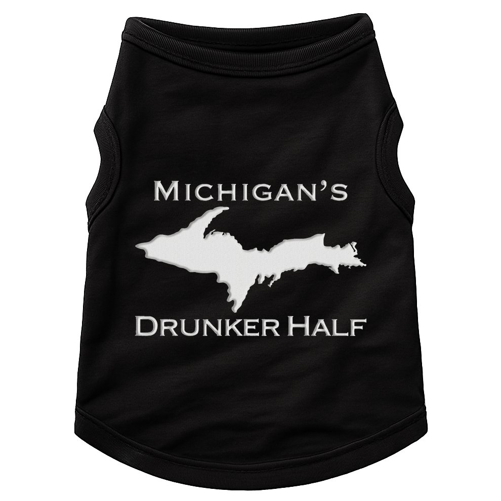 Michigans Drunker Half Upper Peninsula Yooper 906 Doggie Tank