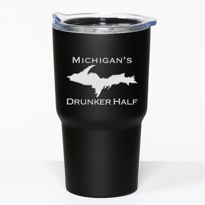 Michigans Drunker Half Upper Peninsula Yooper 906 Tumbler