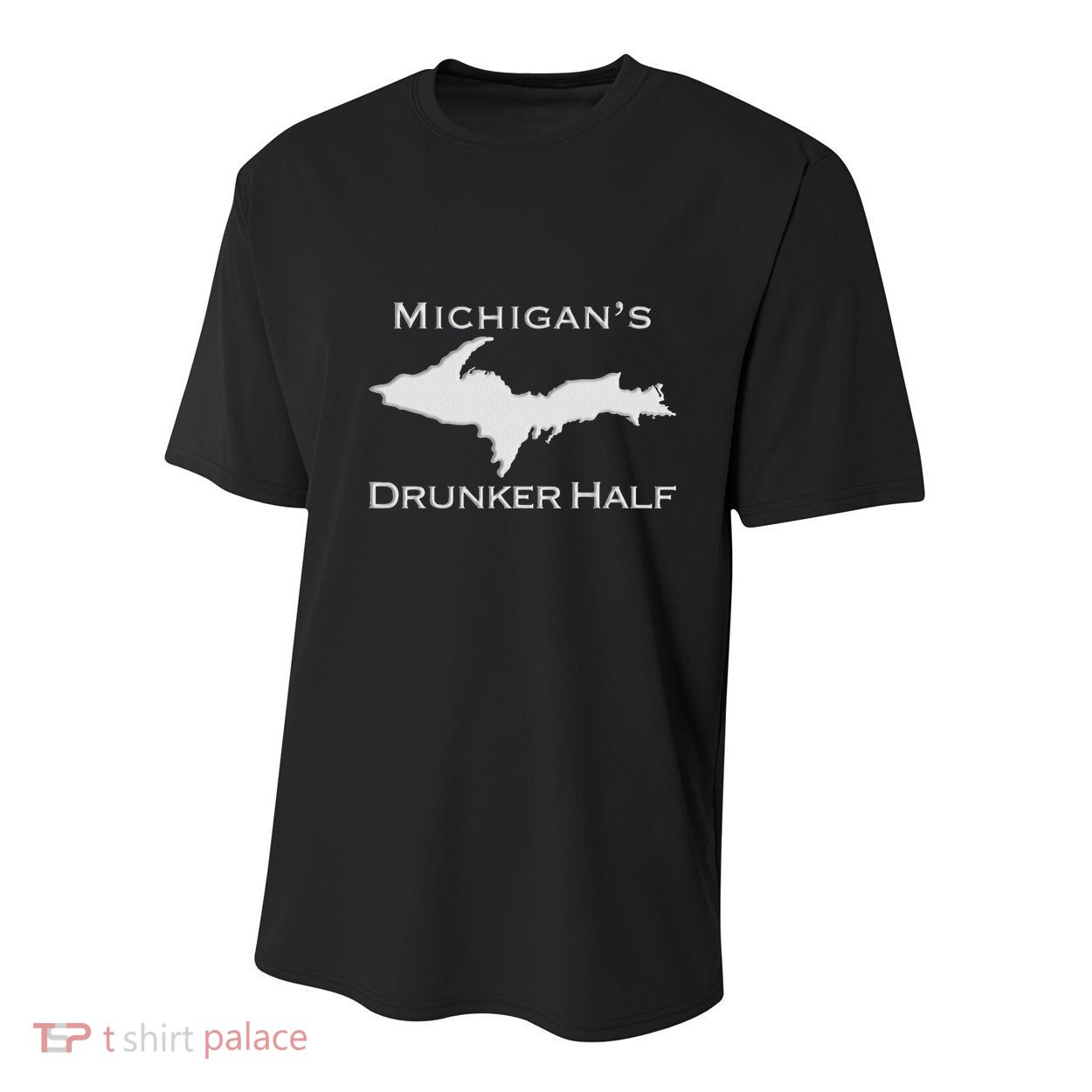 Michigans Drunker Half Upper Peninsula Yooper 906 Youth Performance Sprint T-Shirt