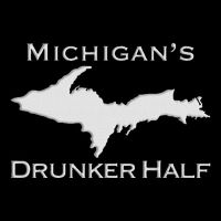 Michigans Drunker Half Upper Peninsula Yooper 906 Full Zip Hoodie