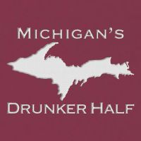 Michigans Drunker Half Upper Peninsula Yooper 906 16oz Travel Tumbler